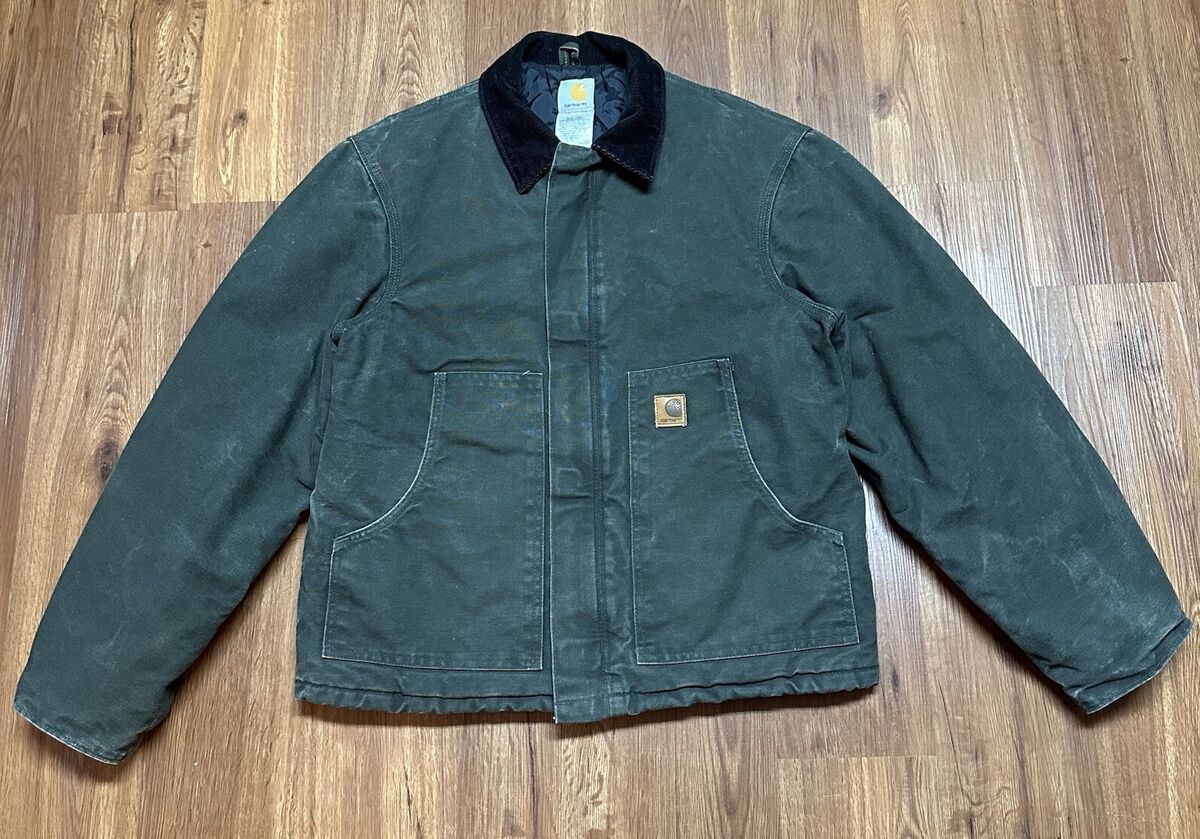 Vtg Carhartt J22 MOS Arctic Quilt Lined Moss Duck Work Vtg Carhartt J22 MOS Arctic Quilt Lined Moss Duck Work