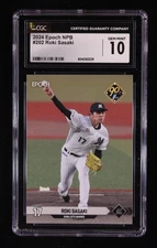 ROKI SASAKI 2024 Epoch NPB "Dodgers Rookie Pitcher" 🔥 CGC Gem Mint 10!