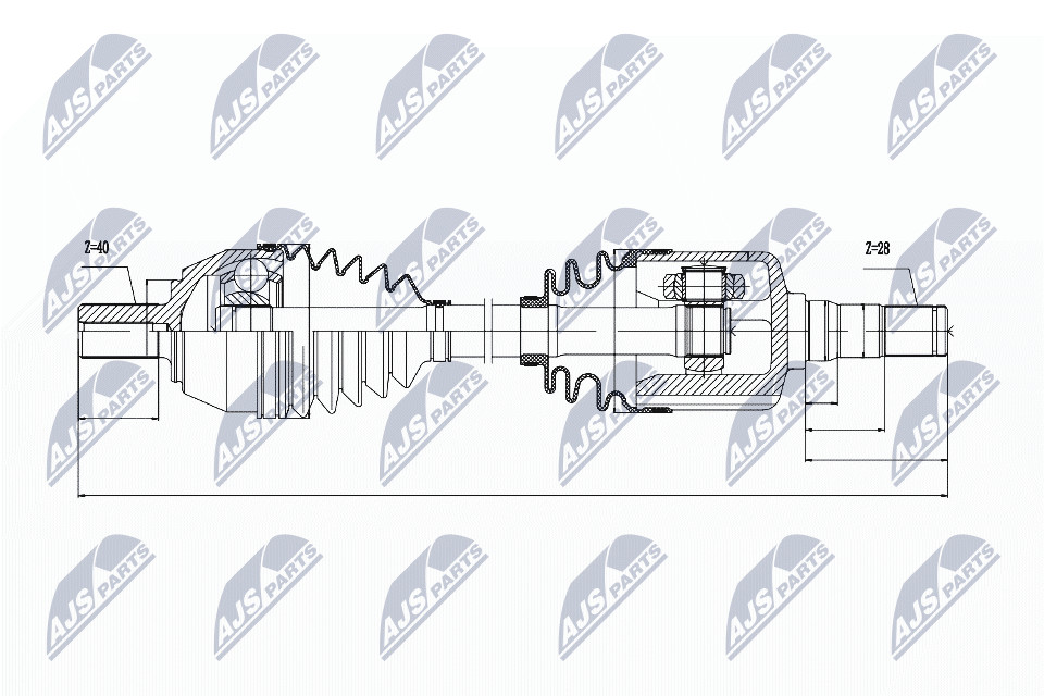 N.T.Y. NPW-VV-036.NTY Drive Shaft for FORD,VOLVO