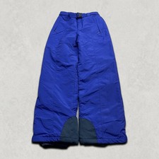Columbia Snow Pants Boys 2 XL Vintage 90s Ski Nylon Lined Trousers, Blue