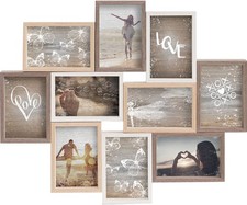 Image of accent by nielsen Wooden Collage Photo Frame for 10 Photos 10x15 cm, Natural 