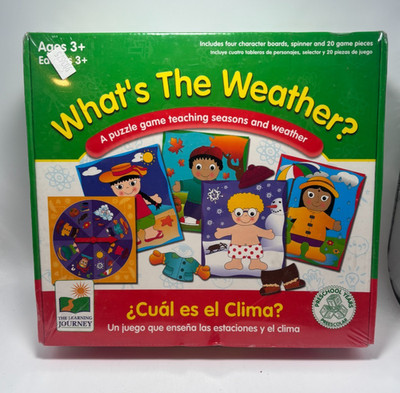 What's The Weather? Puzzle Pre-School Game The Learning Journey English Spanish