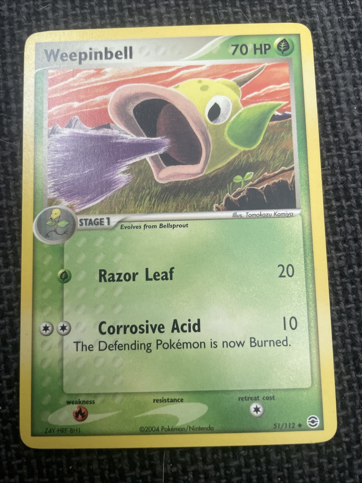 Weepinbell 51/112 EX FireRed LeafGreen Pokemon Card FRLG