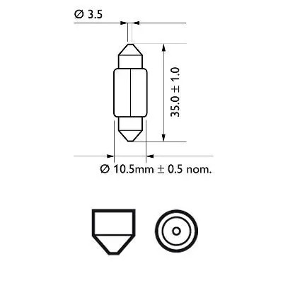 PHILIPS Light Bulbs VW,AUDI,MERCEDES-BENZ 12844B2 02333730,18EER270408,3005978 Bulb, licence plate light D45080900,SH2640,X671306000000,4132221A - Image 8