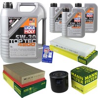 Mann Inspektionspaket 8L Liqui Moly Top Tec 4200 5W-30 FüR Nissan NP300 Navara