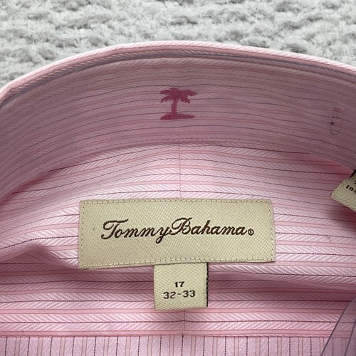 Tommy Bahama Shirt Mens L 17 32/33 Button Up Dress Long Sleeve - Picture 5 of 11
