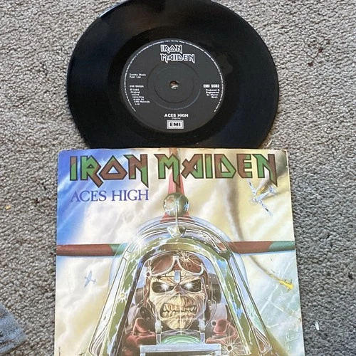 Iron Maiden Aces High 7” Vinyl Single Record EMI 5502 - Vintage 1984