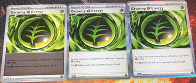 Pokémon TCG Growing Energy 184/203 Evolving Skies Regular English 3 Cards