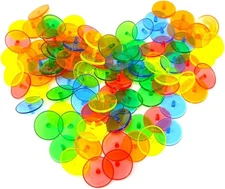 Honbay 100PCS Plastic Round Transparent Golf Ball Position Markers for Golf and