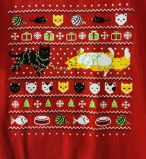 SnorgTees Funny Names Funnier Shirts Christmas Cats Adorable Mischief Makers XL