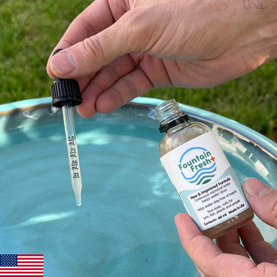 Smart Solar Fountain Fresh+ Water Clarifier for Birdbaths, Non-Toxic