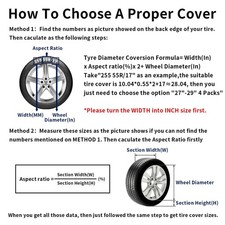 RV Tire Covers Set of 4  UV Resistant Trailer Wheel Covers for Camper, SUV, J...