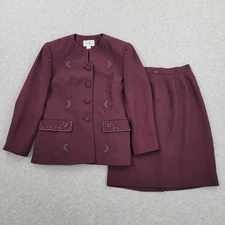 Emily 2-Piece Suit Womens 4P Petite Jacket Moon + 4P Pencil Skirt 26x21