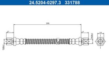 ATE BREMSSCHLAUCH VORDERACHSE passend für PORSCHE 911 | 24.5204-0297.3