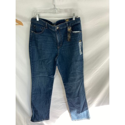 NWT Lee Ellis Instantly Slim Rleaxed Fit Straight Leg High Rise Jean Size 16