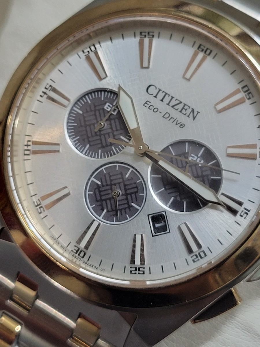 Citizen Eco-Drive Men's Peyten Chronograph Silver Gold Watch