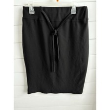 CLASSIC CONCEPTS Black Pencil Skirt with Tie Waist XL