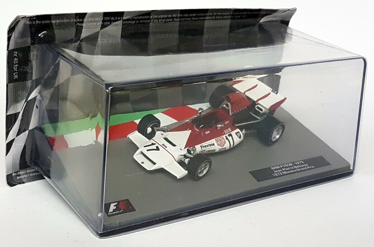 Atlas 1/43 Scale - 40 BRM P160B 1972 J.P Beltoise Monaco Diecast Model F1 Car