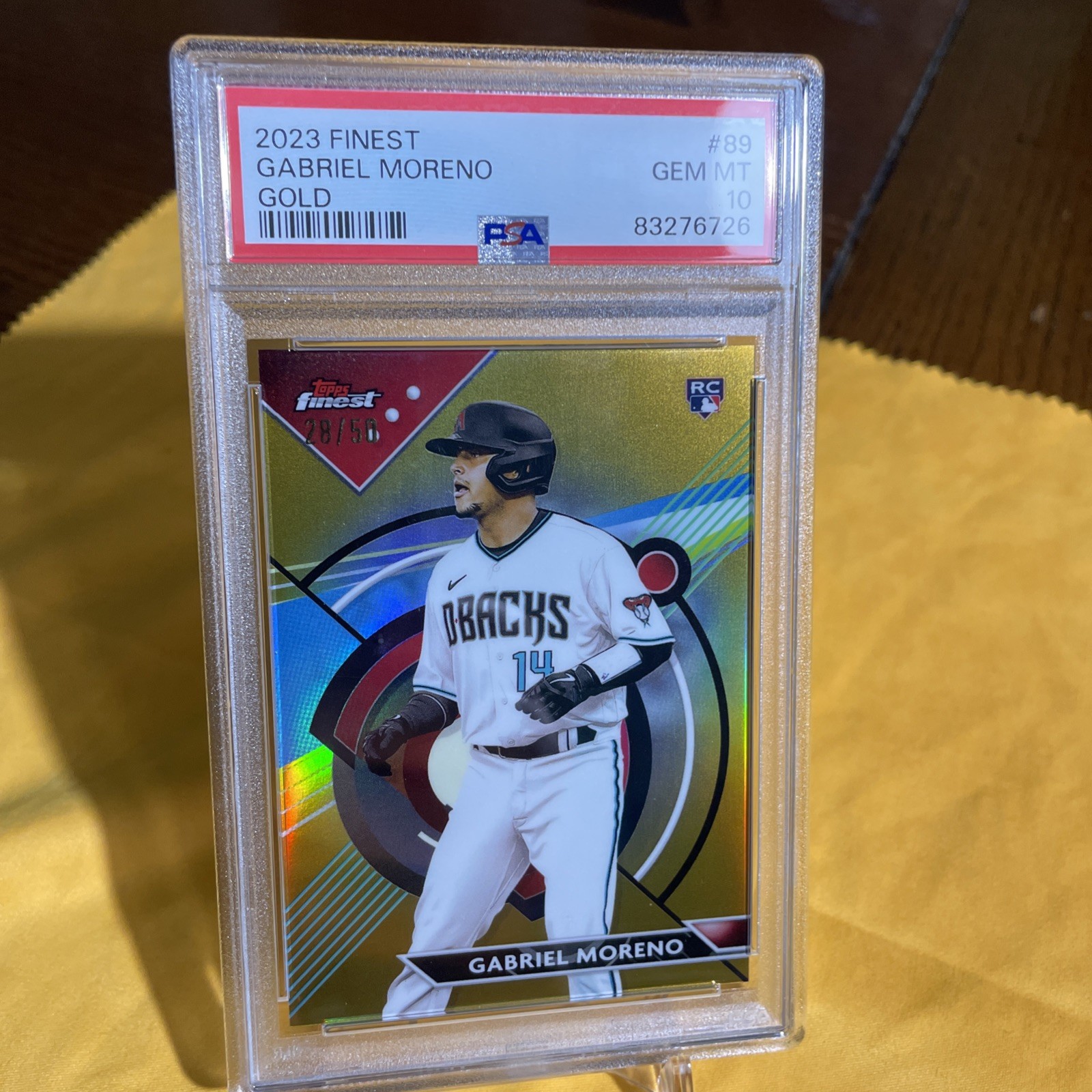 2023 Topps Finest - Gabriel Moreno #89 Gold Refractor /50 (RC)