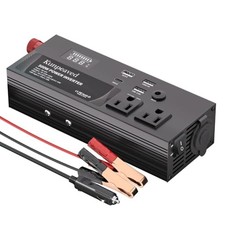 500W Power Inverter DC 12V to 110V Car Charger Converter with Dual Black 500W