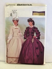 Butterick Pattern 6694 Sz 12-16 Civil War Era Gown Gone With The Wind Costume UC