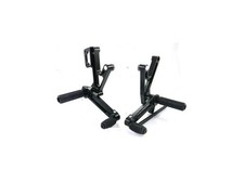 Einstellbare Fussrastenanlage Schwarz DBK Fur Ducati Monster S4 2001 > 2003