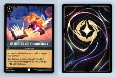 He Hurled His Thunderbolt #197 Lorcana Whispers In The Well 2025 Uncommon TCG