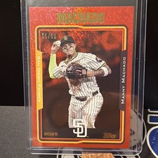 2025 Topps Archives - 2005 Topps Manny Machado #264 Red Hot Foilboard /50