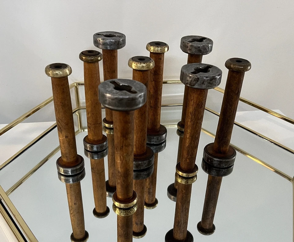 Vintage Bobbins, Vintage Spools, French and English, Wooden, Timber, Antique, - image 3 of 3