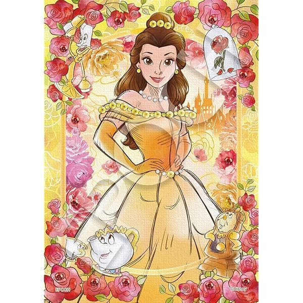 Epoch 108-Piece Jigsaw Puzzle Disney Belle - Charming Rose - 18.2 x 25.7 cm FS
