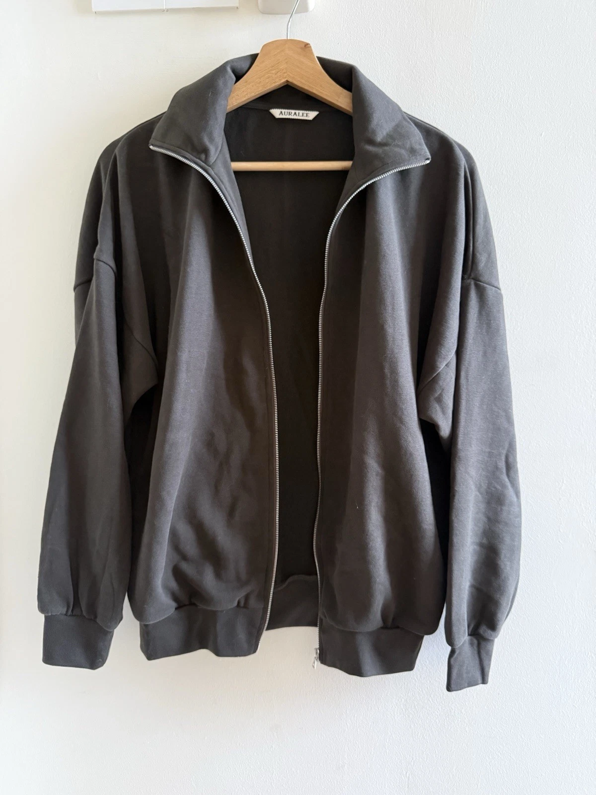Auralee Super High Gauge Sweat Zip Blouson Size 1 Dark Brown - product detail image 3