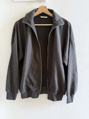 Auralee Super High Gauge Sweat Zip Blouson Size 1 Dark Brown image 3
