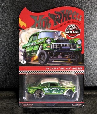 Hot Wheels Metal/Metal Real Riders Red Line Club RLC 55 Chevy Bel Air Gasser