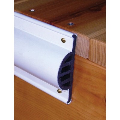 Side Guard 10'x1.32'' Black Vinyl Screw-On/Nail Double Molded Boat Dock Edge