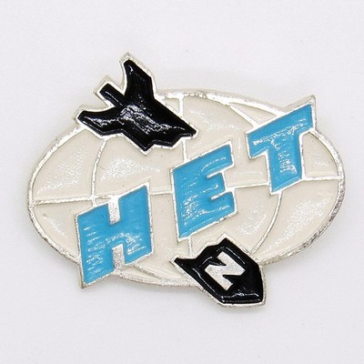 VINTAGE RUSSIAN HET NO NUKES NUCLEAR BOMB PREVENTION PROTEST LAPEL PIN BROOCH