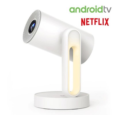 ETOE Mini Projektor Beamer,4K 300ANSI-Lumen Heimkino-Beamer,Android TV 11.0