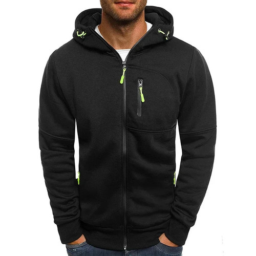 Herren Hoodies Langarm Sweatshirt Reißverschluss Kapuzenpullover für Männerbekleidung - Bild 7 von 16