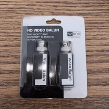 WBox RJ45 to BNC HD Video Balun Compatible w/Standard Analog Resolution PAIR 