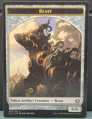 Beast Artifact Creature Token 001/012 Kaladesh Card Game MTG TCG 6/6 LP