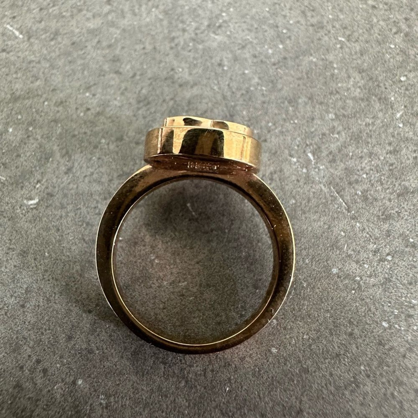 Rose Gold Colored Monogram Ring - image 3