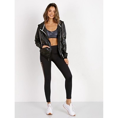 Maaji Sailboat Jacket Black Hooded Windbreaker Medium
