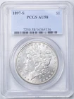 1897-S $1 Morgan Silver Dollar AU58 PCGS 16364336