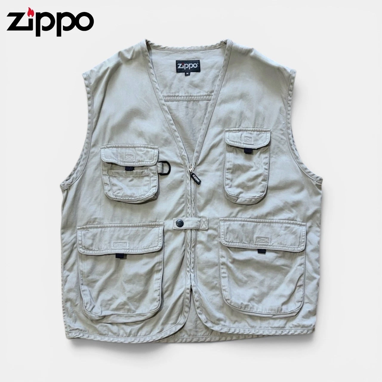 Vintage Zippo Utility Fishing Vest Beige Multi Pocket Tactical Gorpcore Japan
Opens in a new window