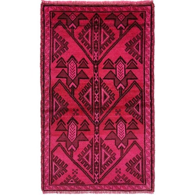 Authentic Overdyed Rug Distressed Decor Carpet 4.8x2.9 ft