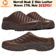 Merrell Moab 2 Slide Leather Woven 1TRL Mole 2032951 Men's Size
