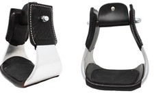 Challenger 5 3/8" Wide Western Saddle Aluminium Bell Roper Stirrups 51133BR