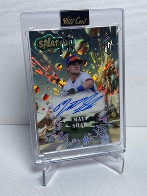Matt Shaw 2024 Wild Card Splat Baseball Autograph SplatMo True 1/1 Cubs