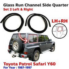 Rear Quarter Side Window Glass Run Rubber For 87-97 Nissan Patrol Safari Y60 4d