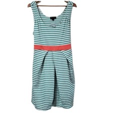 Forever 21 Dress Womens Size 2X Fit and Flare Sleeveless Blue White Striped Y2K