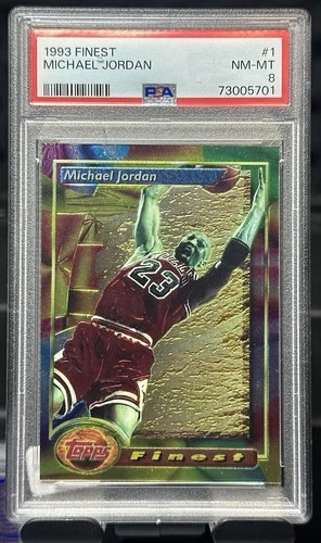 Topps Finest Michael Jordan #1 PSA 8 Chicago Bulls 1993 Basketball Card
